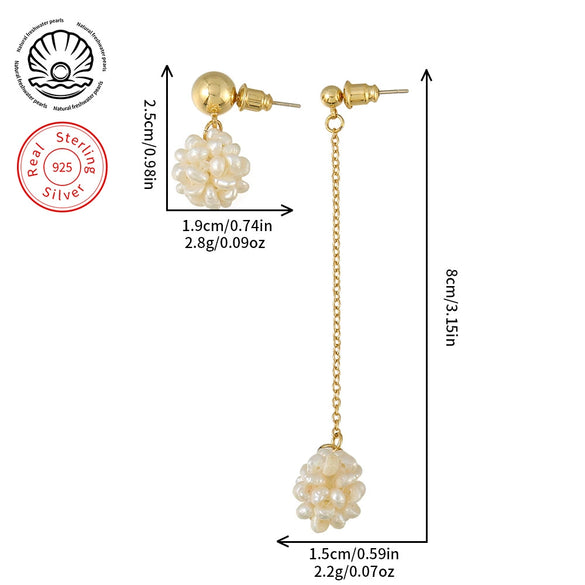 Wholesale Women's Handmade Light Luxury Geometric Pearl Earrings