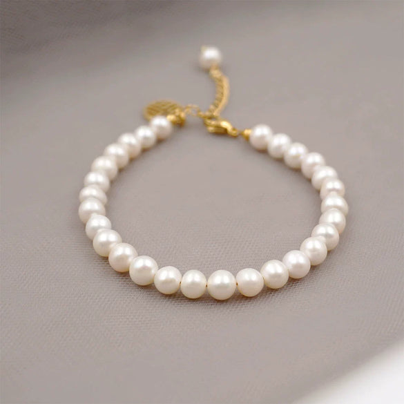 Wholesale Women's Handmade Minimalist Geometric Freshwater Pearl Bracelet