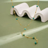 Wholesale Women's Handmade Minimalist Geometric Turquoise Yshaped Clavicle Necklace In 925 Silver With Electroplating