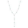 Wholesale Women's Handmade Minimalist Geometric Turquoise Yshaped Clavicle Necklace In 925 Silver With Electroplating