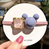 Wholesale Women's Handmade Mixed Material Geometric Hair Accessories Candy Color Square Rubber Band Hair Bands With High Elasticity