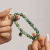 Wholesale Women's Handmade Natural Agate And 316L Stainless Steel Geometric Style Elastic Cord Bracelet With Electroplating