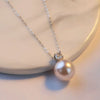 Wholesale Women's Handmade Natural Pearl Geometric Pendant Necklace Clavicle Chain Light Luxury Style