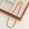 Wholesale Women's Handmade Natural Stone Agate Necklace With Geometric Design