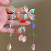 Wholesale Women's Handmade Plastic And Resin Flowershaped Tassel Earrings Little Fresh Style