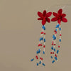 Wholesale Women's Handmade Plastic And Resin Flowershaped Tassel Earrings Little Fresh Style