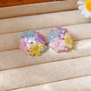 Wholesale Women's Handmade Plastic And Resin Flowershaped Tassel Earrings Little Fresh Style