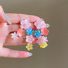 Wholesale Women's Handmade Plastic And Resin Flowershaped Tassel Earrings Little Fresh Style