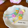 Wholesale Women's Handmade Plastic And Resin Flowershaped Tassel Earrings Little Fresh Style