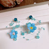 Wholesale Women's Handmade Plastic And Resin Flowershaped Tassel Earrings Little Fresh Style