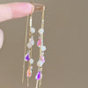 Wholesale Women's Handmade Plastic And Resin Flowershaped Tassel Earrings Little Fresh Style