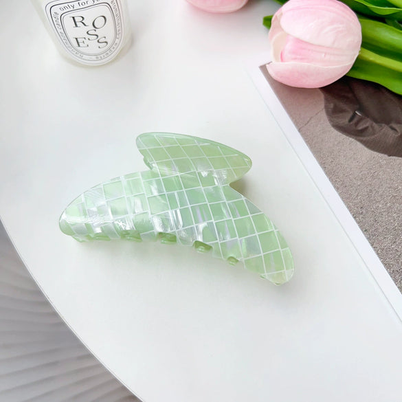 Wholesale Women's Handmade Pvc Sweet Geometric Big Crescent Hair Clip Hair Accessories
