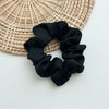 Wholesale Women's Handmade Satin Solid Color High Elastic Large Intestine Hair Band Hair Rope