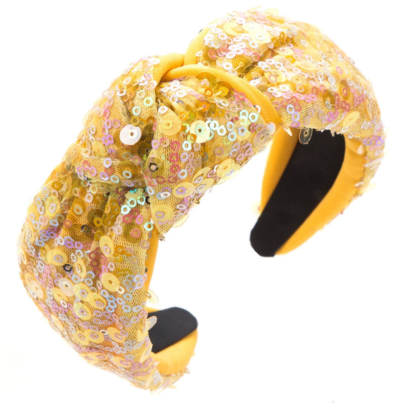 Wholesale Women's Handmade Sequins Geometric Hair Hoop Headband Hair Accessories