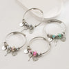 Wholesale Women's Handmade Stainless Steel Alloy Crystal Beaded Love Key Pendant Bracelet