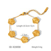 Wholesale Women's Handmade Stainless Steel Twist Chain Bracelet With Geometric Wave Pattern And Electroplating