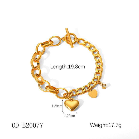 Wholesale Women's Handmade Stainless Steel Twist Chain Bracelet With Geometric Wave Pattern And Electroplating