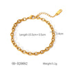Wholesale Women's Handmade Stainless Steel Twist Chain Bracelet With Geometric Wave Pattern And Electroplating