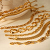 Wholesale Women's Handmade Stainless Steel Twist Chain Bracelet With Geometric Wave Pattern And Electroplating