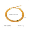 Wholesale Women's Handmade Stainless Steel Twist Chain Bracelet With Geometric Wave Pattern And Electroplating