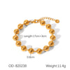 Wholesale Women's Handmade Stainless Steel Twist Chain Bracelet With Geometric Wave Pattern And Electroplating