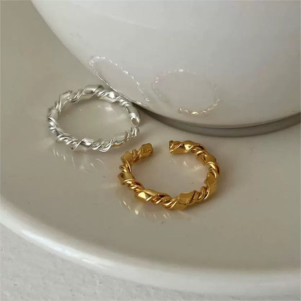 Wholesale Women's Handmade 925 Sterling Silver Knot Heart Ring Minimalist Design