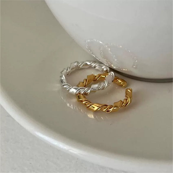Wholesale Women's Handmade 925 Sterling Silver Knot Heart Ring Minimalist Design