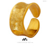Wholesale Women's Handmade 316L Stainless Steel Gold Plated Geometric Ring With Uneven Opening Design