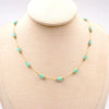 Wholesale Women's Handmade Titanium Steel Heart Pattern Retro Imitation Turquoise Pendant Clavicle Chain