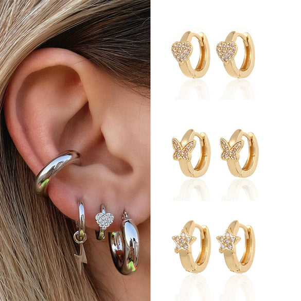Wholesale Women's Heart Butterfly Love Star Earrings