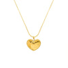 Wholesale Women's Heart Lettering Love Pendant Necklace With Wavy Edge Made Of Titanium Steel And Electroplated