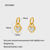 Wholesale Women's Heart Pattern Electroplated 18K Gold Stainless Steel Earrings