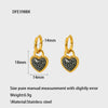 Wholesale Women's Heart Pattern Electroplated 18K Gold Stainless Steel Earrings