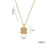 Wholesale Women's Heart Shape Copper Zircon Necklace With Real Gold Plating In The Furnace