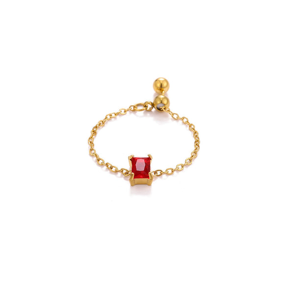 Wholesale Women's Heart Shape Geometric Stainless Steel Ring Inlaid With Gold