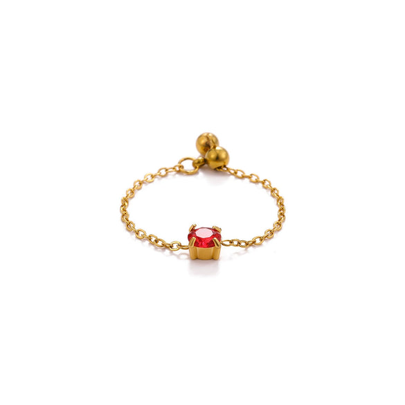 Wholesale Women's Heart Shape Geometric Stainless Steel Ring Inlaid With Gold
