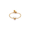 Wholesale Women's Heart Shape Geometric Stainless Steel Ring Inlaid With Gold