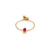 Wholesale Women's Heart Shape Geometric Stainless Steel Ring Inlaid With Gold