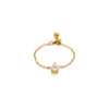 Wholesale Women's Heart Shape Geometric Stainless Steel Ring Inlaid With Gold