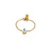Wholesale Women's Heart Shape Geometric Stainless Steel Ring Inlaid With Gold