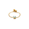Wholesale Women's Heart Shape Geometric Stainless Steel Ring Inlaid With Gold