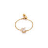 Wholesale Women's Heart Shape Geometric Stainless Steel Ring Inlaid With Gold