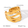 Wholesale Women's Heart Shape Open Titanium Steel Ring With Oil Dripping Design And Non Fading Feature