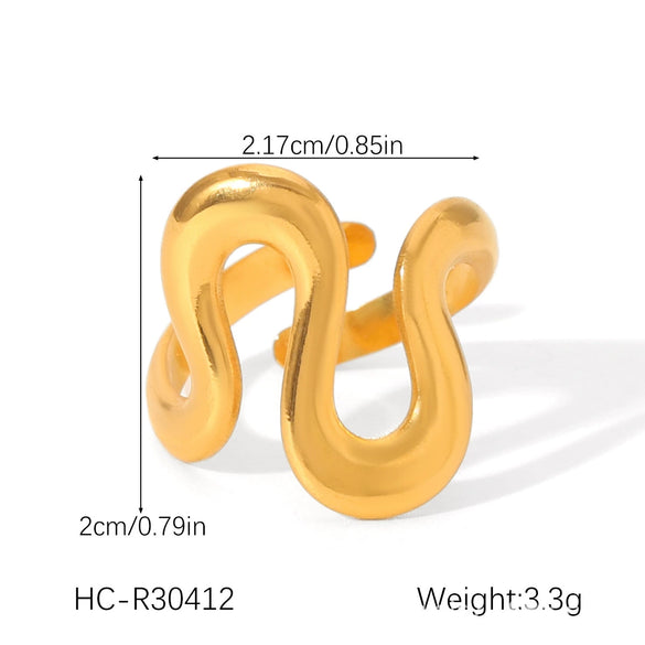 Wholesale Women's Heart Shape Open Titanium Steel Ring With Oil Dripping Design And Non Fading Feature