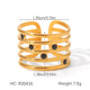 Wholesale Women's Heart Shape Open Titanium Steel Ring With Oil Dripping Design And Non Fading Feature