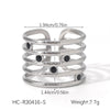 Wholesale Women's Heart Shape Open Titanium Steel Ring With Oil Dripping Design And Non Fading Feature