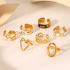 Wholesale Women's Heart Shape Open Titanium Steel Ring With Oil Dripping Design And Non Fading Feature