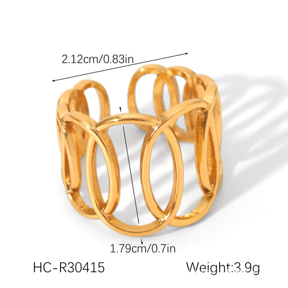 Wholesale Women's Heart Shape Open Titanium Steel Ring With Oil Dripping Design And Non Fading Feature