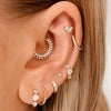 Wholesale Women's Heart Shape S925 Sterling Silver Earrings Set With Diamond Zircon Ear Buckles And Electroplated Ear Bone Clip High Sense Geometric Style