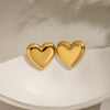 Wholesale Women's Heart Shape Stainless Steel Electroplated Earrings